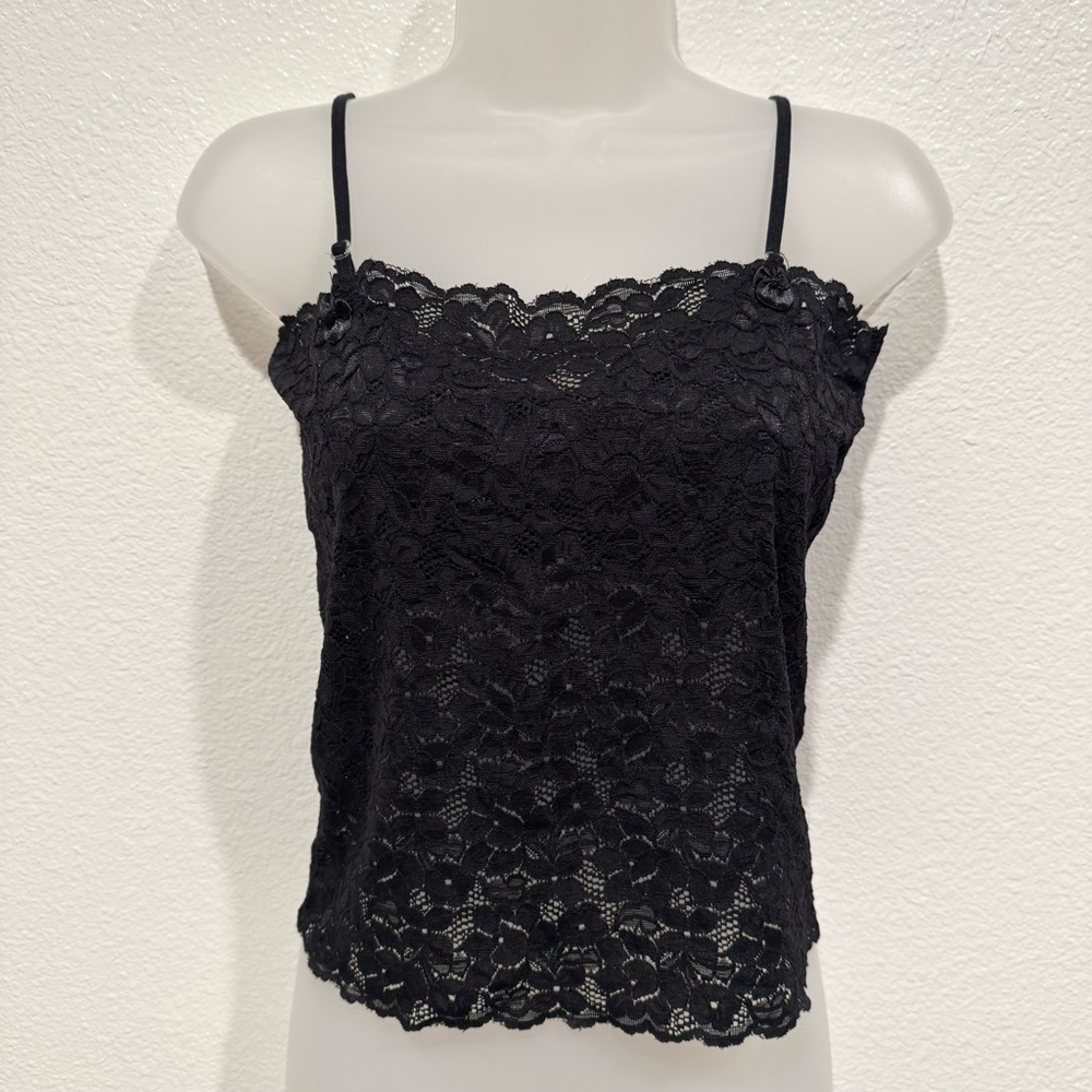 NEW black lace sleeveless camisole tank top blouse shirt